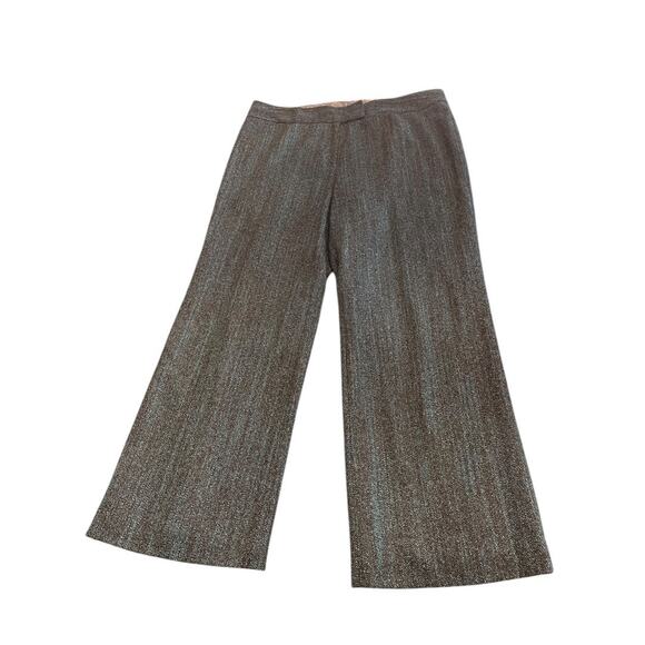 16 Yansi Fugel Tweed Lined Wool Blend Pants Blue Button Zip - Picture 5 of 15